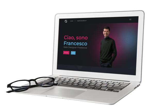 computer con sito web Francesco Lastrucci Web Designer