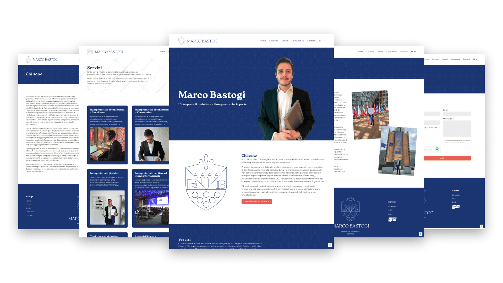 Mockup Pagine Sito Web Marco Bastogi