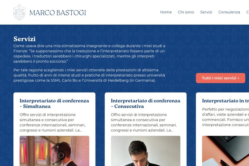 Pagine servizi seo multilingua marco bastogi
