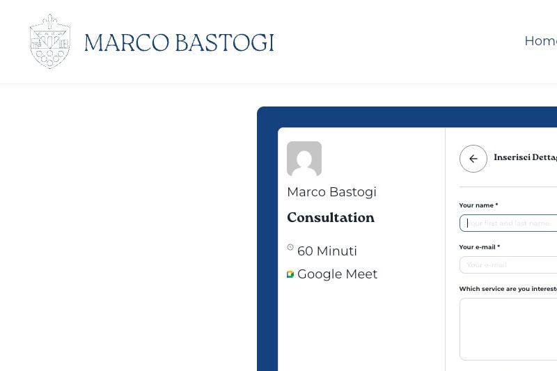 Prenotazione online consulenze con sistema di pagamento marco bastogi
