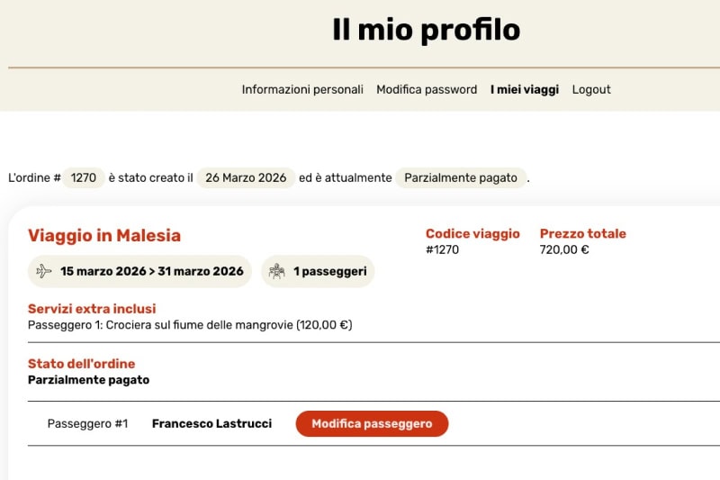 Account e gestione acconti Paradeasy