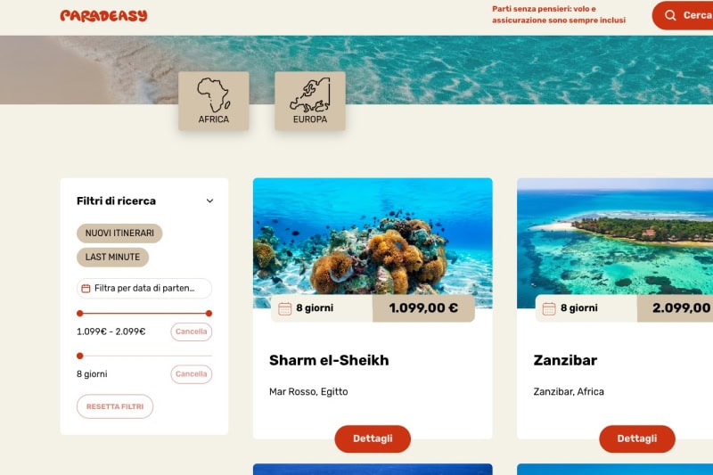 Filtri su campi personalizzati Paradeasy