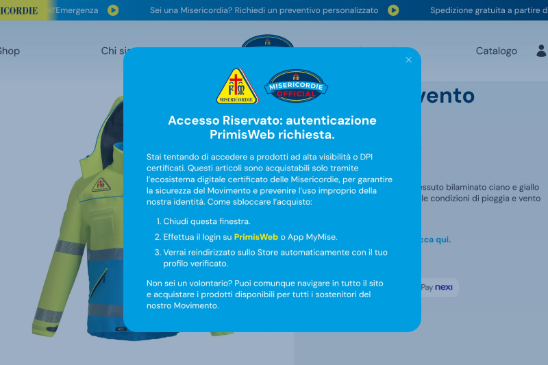 Integrazione con gestionale CRM aziendale Misericordie